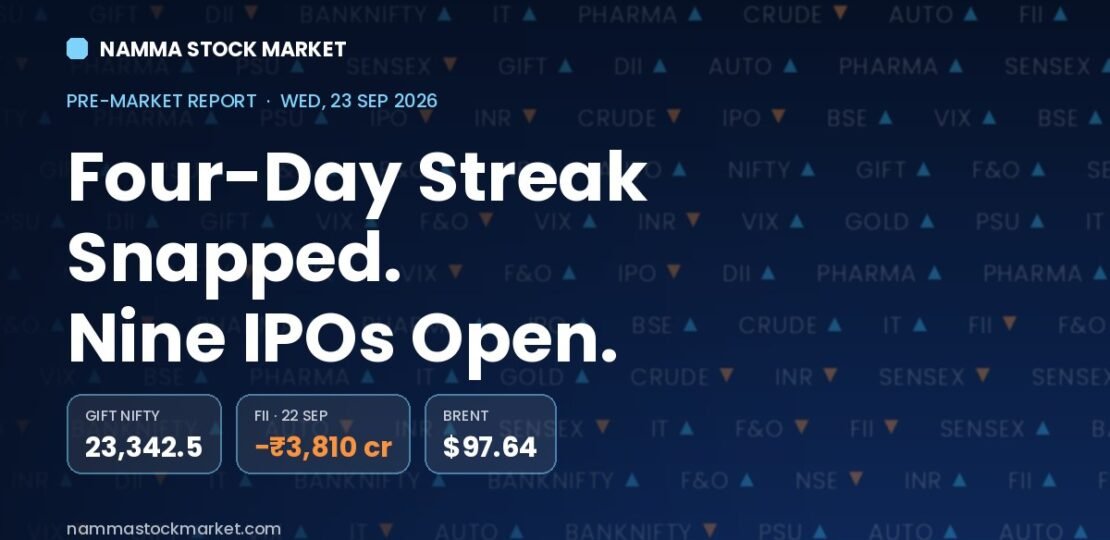 Stock Market Today 23 September 2026 – GIFT Nifty, Sensex and Nifty Pre-Market Report