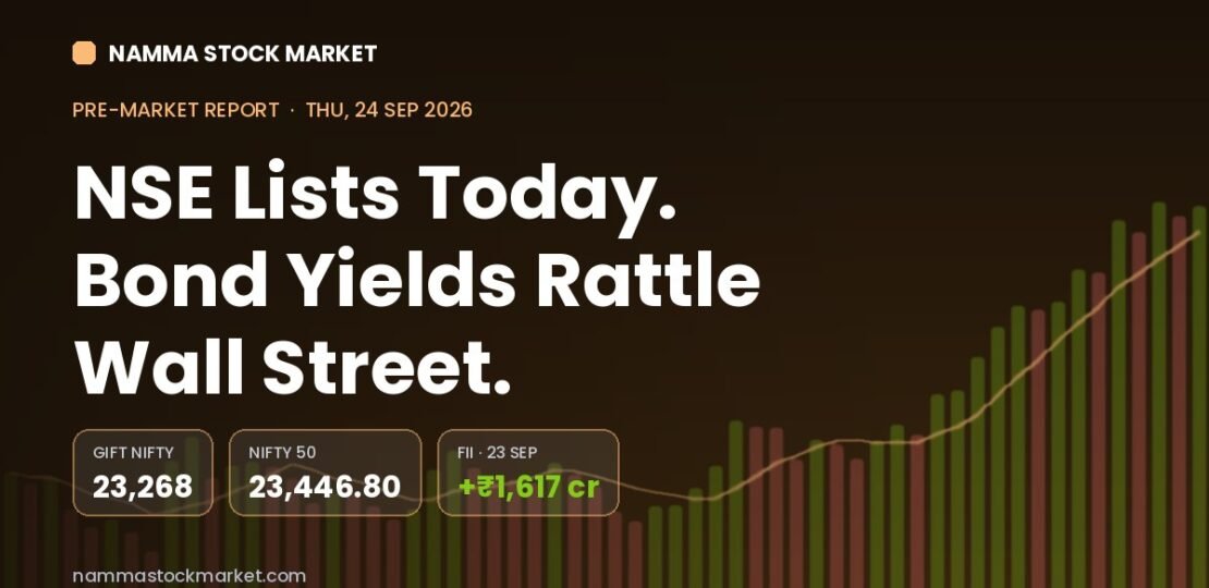 Stock Market Today 24 September 2026 – GIFT Nifty, Nifty 50, Sensex Pre-Market Cues and FII DII Data