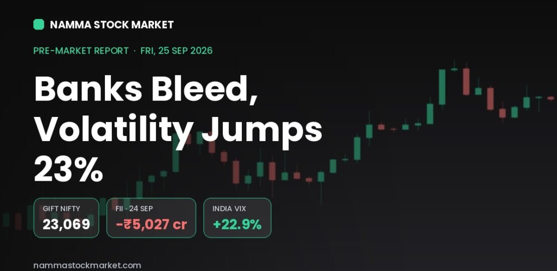 Stock Market Today 25 September 2026 – GIFT Nifty, Sensex, Nifty and FII DII Data